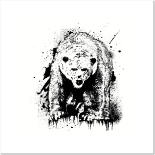 Polar Bear Animal Wildlife Forest Nature Adventure Hunt Arctic Graphic Posters and Art